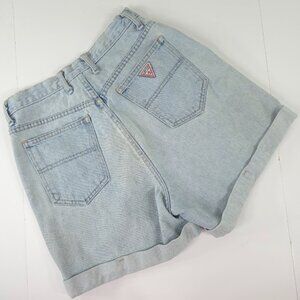 VINTAGE 90S GUESS JEANS CUFFED SHORTS LIGHT WASH DENIM RELAXED FIT WOMEN'S SZ 29